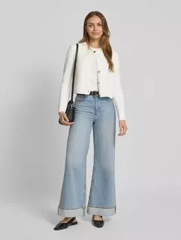 Кардиган с планкой на пуговицах comma, белый