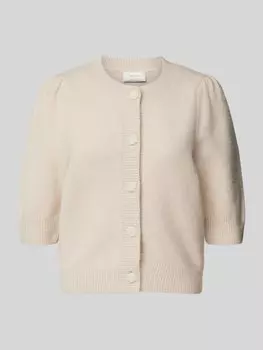 Кардиган с планкой на пуговицах, модель «Труди» Neo Noir, бежевый