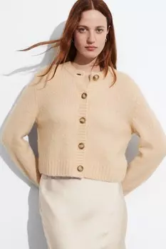 Кардиган с планкой на пуговицах & Other Stories, бежевый