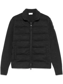 Кардиган с подкладкой на молнии Moncler, серый