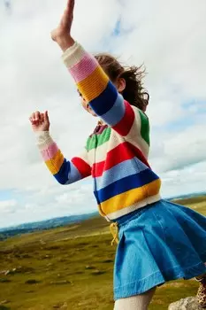 Кардиган с полосатой текстурой Boden, синий