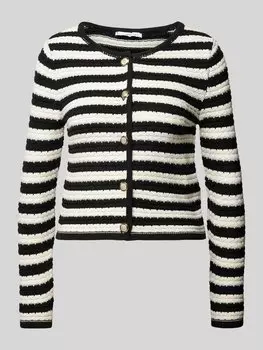 Кардиган с полосатым узором модель 'FLOK' Mango, кремовый