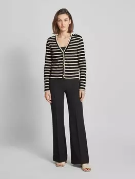 Кардиган с полосатым узором модель 'PORTA' Mango, черный