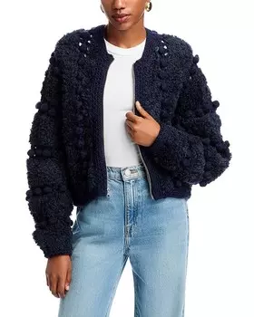 Кардиган с помпоном FRAME, синий