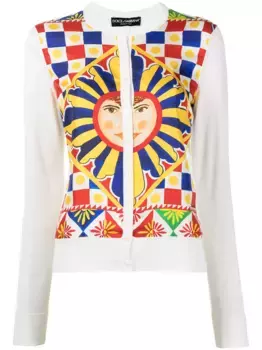 Кардиган с принтом DOLCE & GABBANA, красный