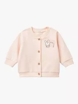 Кардиган с принтом кролика для малышей Benetton, цвет Light Powder