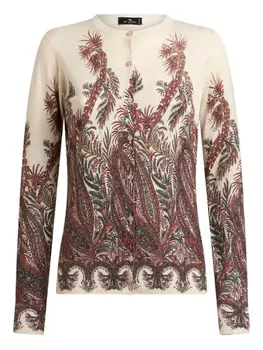 Кардиган с принтом пейсли ETRO, нейтральный