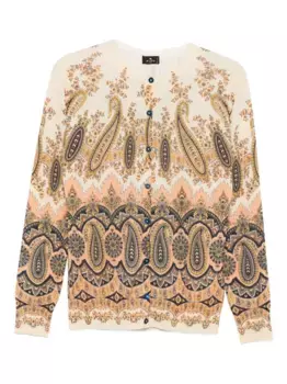 Кардиган с принтом пейсли ETRO, нейтральный
