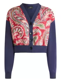 Кардиган с принтом пейсли ETRO, синий