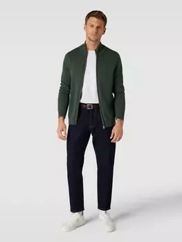 Кардиган с пришивкой этикетки модель STAND JACKET s.Oliver, оливково-зеленый