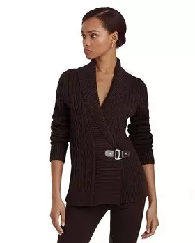 Кардиган с пряжкой и застежкой Lauren Ralph Lauren, коричневый