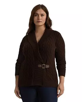 Кардиган с пряжкой Lauren Ralph Lauren, коричневый