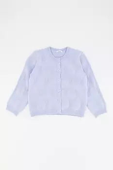 Кардиган с пуговицами и овальным вырезом горловины United Colors Of Benetton, синий