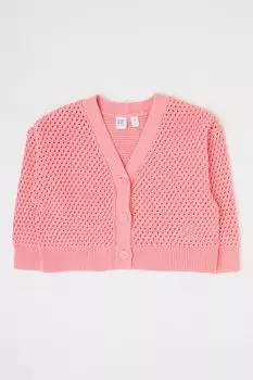Кардиган с пуговицами и заниженными рукавами Gap, розовый