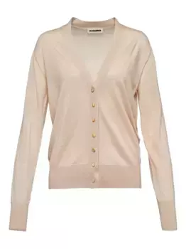 Кардиган с пуговицами спереди JIL SANDER, нейтральный