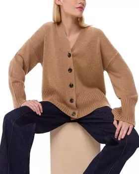 Кардиган с пуговицами спереди Whistles, коричневый/бежевый