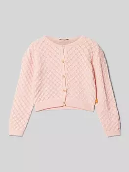 Кардиган с ребристыми манжетами Steiff, светло-оранжевый