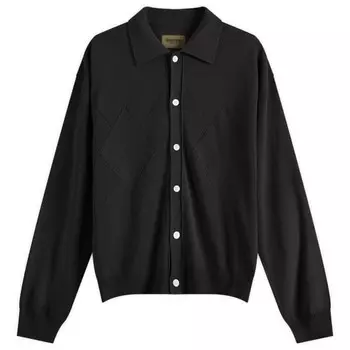 Кардиган с ромбовидным воротником Uniform Bridge, черный