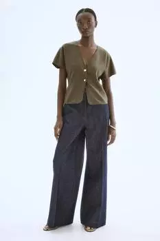 Кардиган с рукавами «летучая мышь» H&M, зеленый