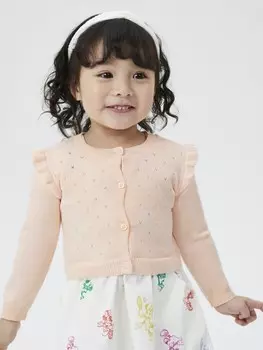 Кардиган с рюшами Gap, оранжевый