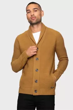 Кардиган с шалевым воротником Threadbare, коричневый