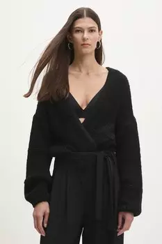 Кардиган с шерстью Answear.Lab, черный