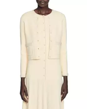 Кардиган с украшением Namal Sandro, цвет Tan/Beige