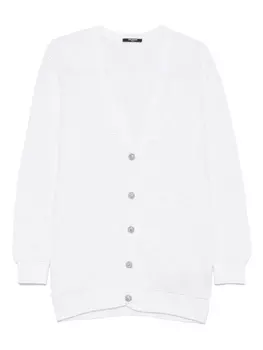 Кардиган с узором Balmain Kids, белый