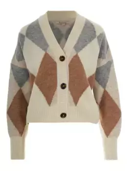 Кардиган с узором Barbour, нейтральный