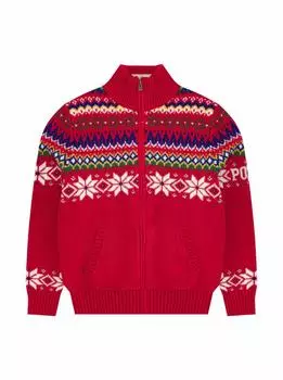 Кардиган с узором Fair Isle Ralph Lauren, красный