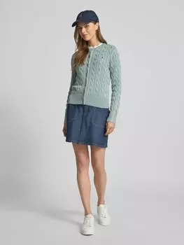 Кардиган с узором «косы» Polo Ralph Lauren, светло-голубой