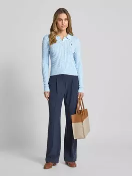 Кардиган с узором «косы» Polo Ralph Lauren, светло-голубой