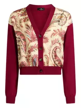 Кардиган с узором пейсли ETRO, красный