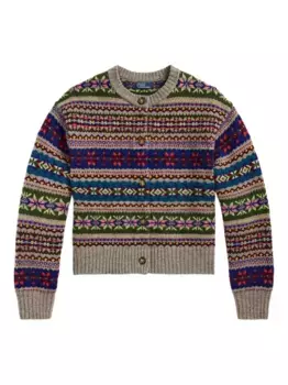 Кардиган с узором POLO RALPH LAUREN, нейтральный
