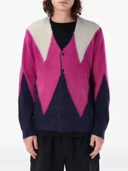 Кардиган с узором «шеврон» из абердина MANASTASH, розовый