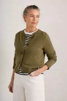 Кардиган с узором Wheal Seasalt Cornwall, зеленый