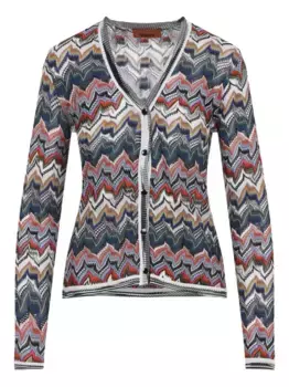 Кардиган с узором зигзаг Missoni, синий