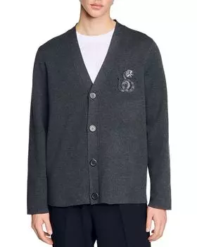 Кардиган с узором «Змея» Sandro, серый