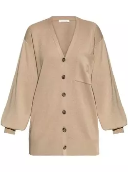 Кардиган с V-образным вырезом By Malene Birger, нейтральный цвет