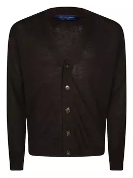 Кардиган с V-образным вырезом Daniele Fiesoli, коричневый