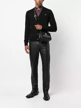 Кардиган с V-образным вырезом и логотипом Orb Vivienne Westwood, черный