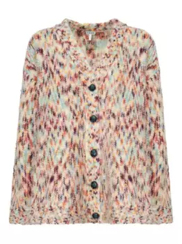 Кардиган с V-образным вырезом LOEWE, нейтральный