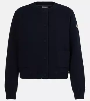 Кардиган с V-образным вырезом Moncler, синий