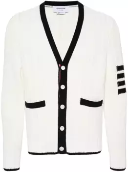 Кардиган с V-образным вырезом THOM BROWNE, нейтральный