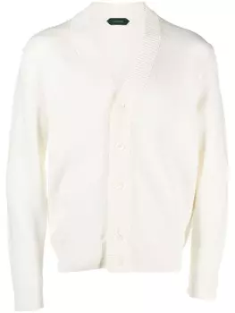 Кардиган с V-образным вырезом Zanone, белый