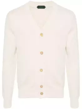 Кардиган с V-образным вырезом Zanone, белый