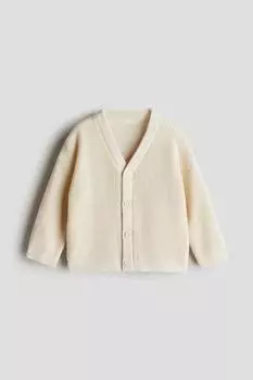 Кардиган с вафельной структурой H&M, бежевый