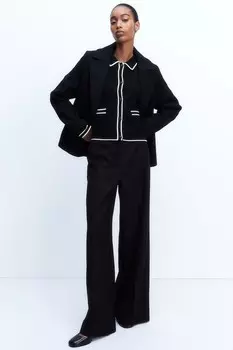 Кардиган с воротником H&M, черный
