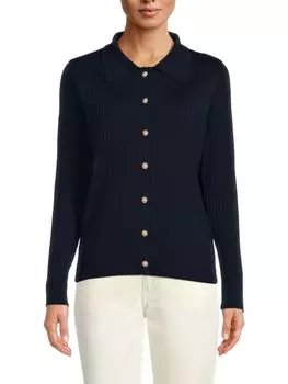 Кардиган с воротником из искусственного жемчуга Nanette Lepore, цвет Nanette Navy