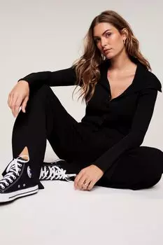 Кардиган с воротником-поло Mint Velvet, черный